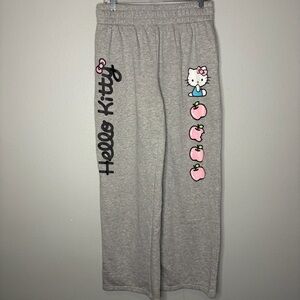 Hello Kitty by Sanrio Sweatpants Large (12/14) Gray Athleisure Loungewear EUC